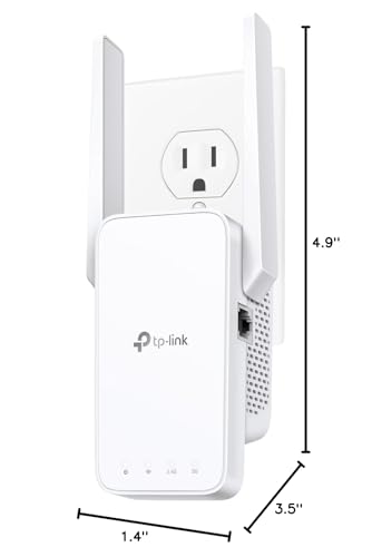 TP-Link AC1200 WiFi Extender, 2024 Wirecutter Best WiFi Extender, 1.2Gbps home signal booster, Dual Band 5GHz/2.4GHz, Covers Up to 1500 Sq.ft and 30 Devices ,support Onemesh, One Ethernet Port (RE315)