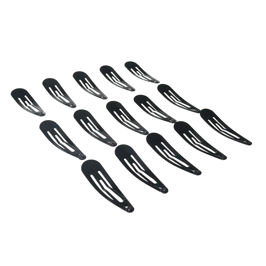 40 Pack Black 2 Inch Barrettes Women Metal Snap Hair Clips Accessories - The One Stop Deals