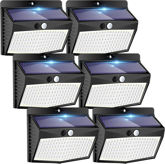 [6 Packs] Solar Outdoor Lights Motion Sensor Solar Security Lights Waterproof with 3 Lighting Modes Solar Powered Wall Lights Outside for Garden Fence Yard Deck - The One Stop Deals