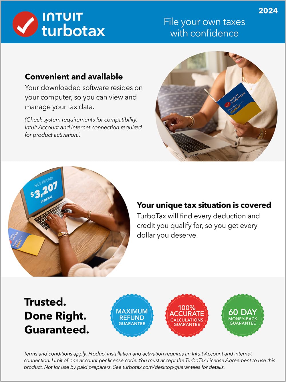 TurboTax Deluxe 2024 Tax Software, Federal & State Tax Return [PC/MAC Download]