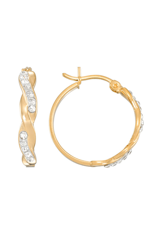 Crystal Hoop Petite Earrings