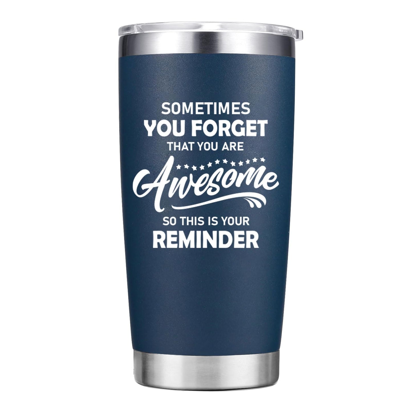 Abledn Christmas Gifts for Men - Sometimes You Forget You're Awesome Inspirational Coffee Mug Cup - Birthday Gifts for Men Dad, Stocking Stuffers White Elephant Gifts - 20 oz Tumbler Navy Blue - The One Stop Deals