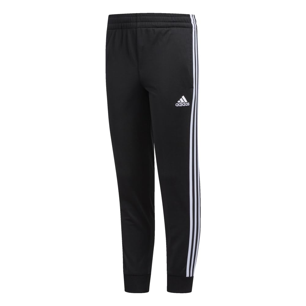 adidas Boys' Big Active Sports Athletic Tricot Jogger Pant, Iconic Black, M 10/12 - The One Stop Deals