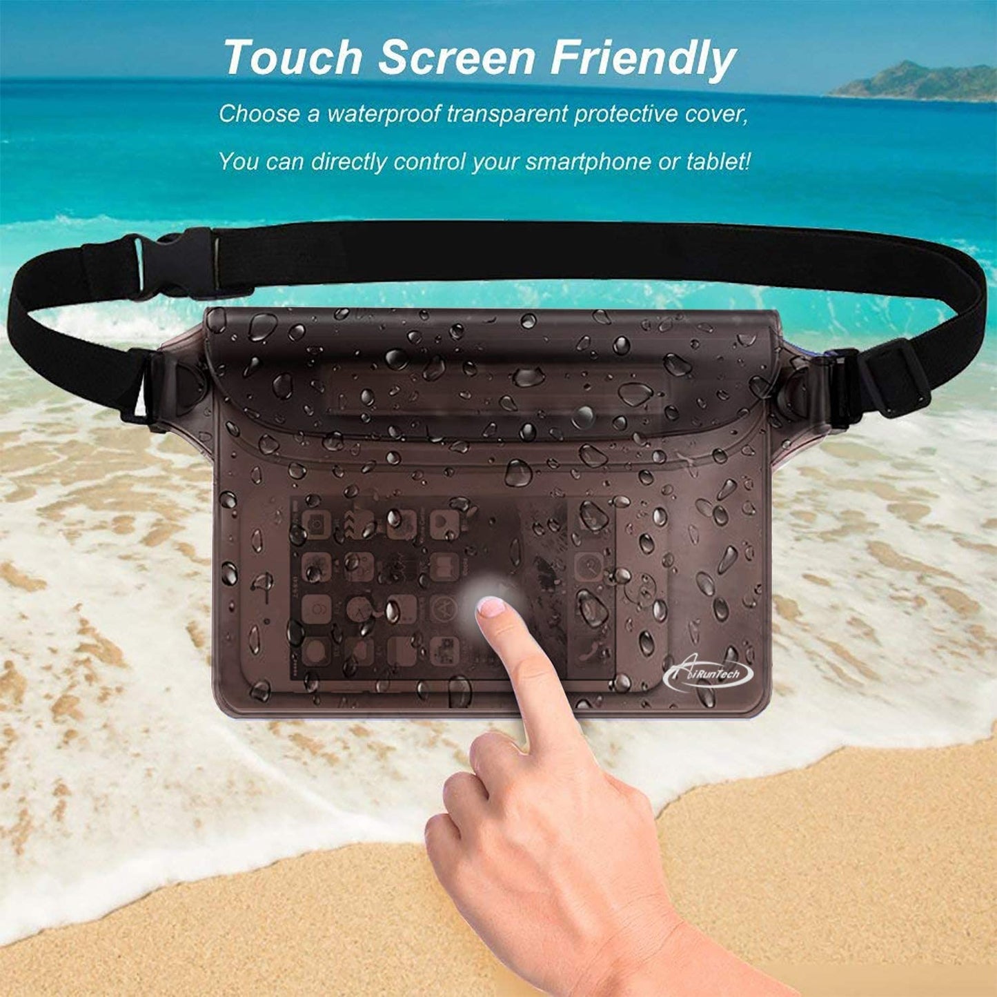 AiRunTech Waterproof Fanny Pack,Waterproof Pouch for Phone Passport Wallet Purse with Waist Strap,Floating Waterproof Bags for Travel Beach Swimming Kayaking Boating Pool Accessories - The One Stop Deals