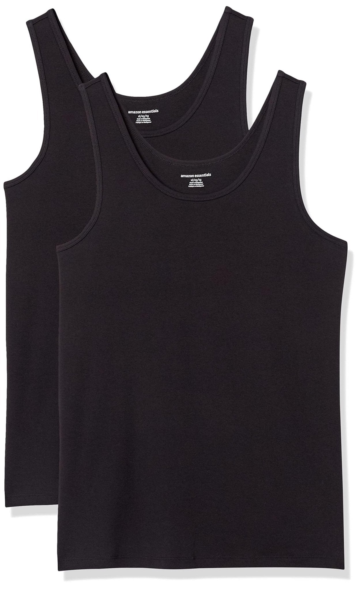 Amazon Essentials Women's Slim - Fit Tank, Pack of 2, Black, Medium - The One Stop Deals