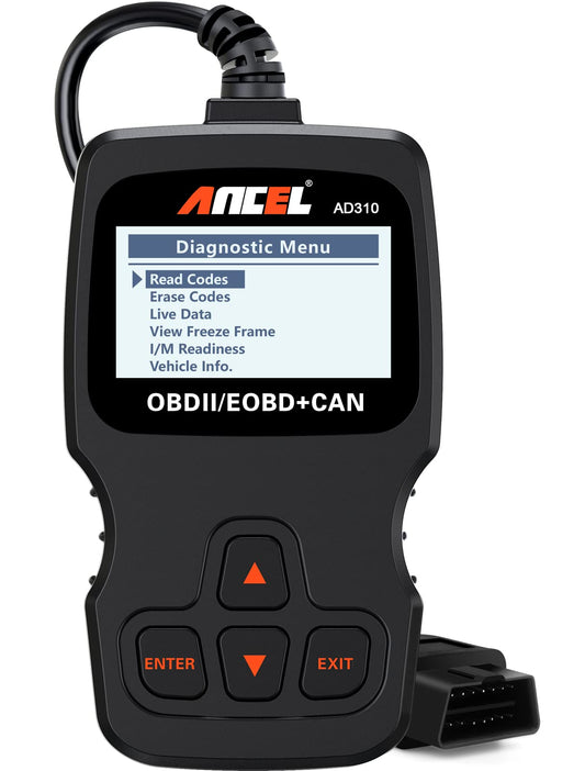 Ancel AD310 Classic Enhanced Universal OBD II Scanner Car Engine Fault Code Reader CAN Diagnostic Scan Tool, Read and Clear Error Codes for 1996 or Newer OBD2 Protocol Vehicle (Black) - The One Stop Deals