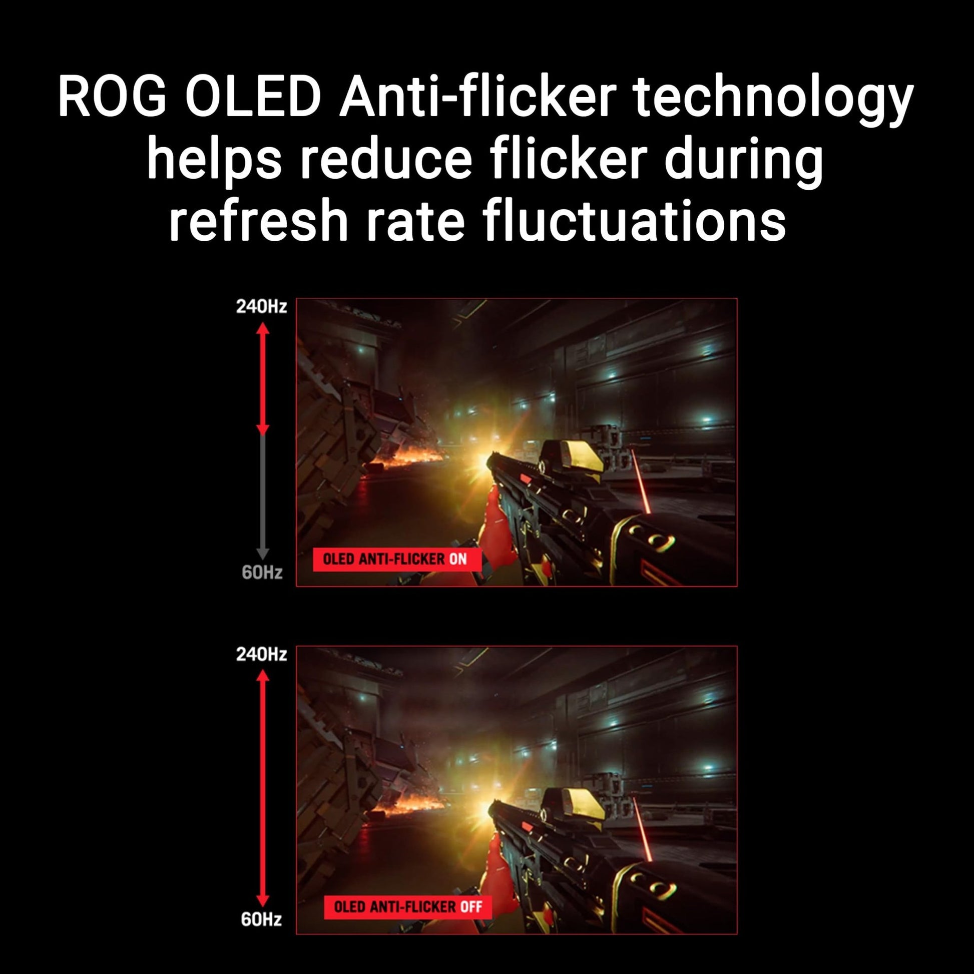 ASUS ROG Strix 27” 1440P OLED Gaming Monitor (XG27AQDMG) - QHD, Glossy OLED, 240Hz, 0.03ms, Custom Heatsink, Anti - Flicker,Uniform Brightness, G - SYNC Compatible, 99% DCI - P3, DisplayWidget, - The One Stop Deals