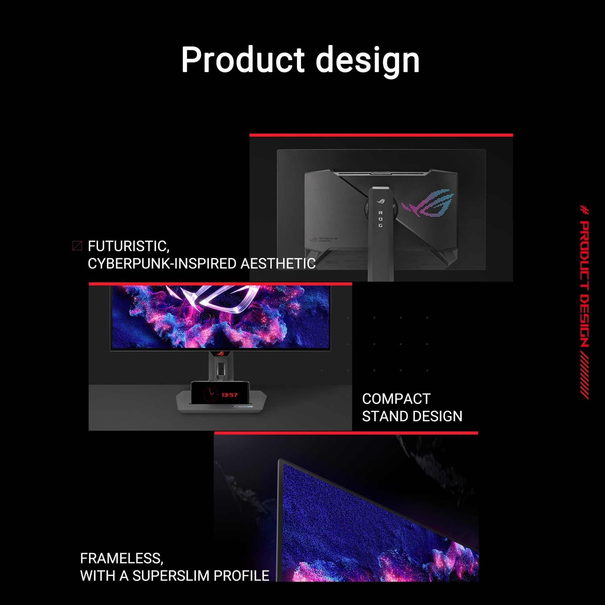 ASUS ROG Strix 27” 1440P OLED Gaming Monitor (XG27AQDMG) - QHD, Glossy OLED, 240Hz, 0.03ms, Custom Heatsink, Anti - Flicker,Uniform Brightness, G - SYNC Compatible, 99% DCI - P3, DisplayWidget, - The One Stop Deals