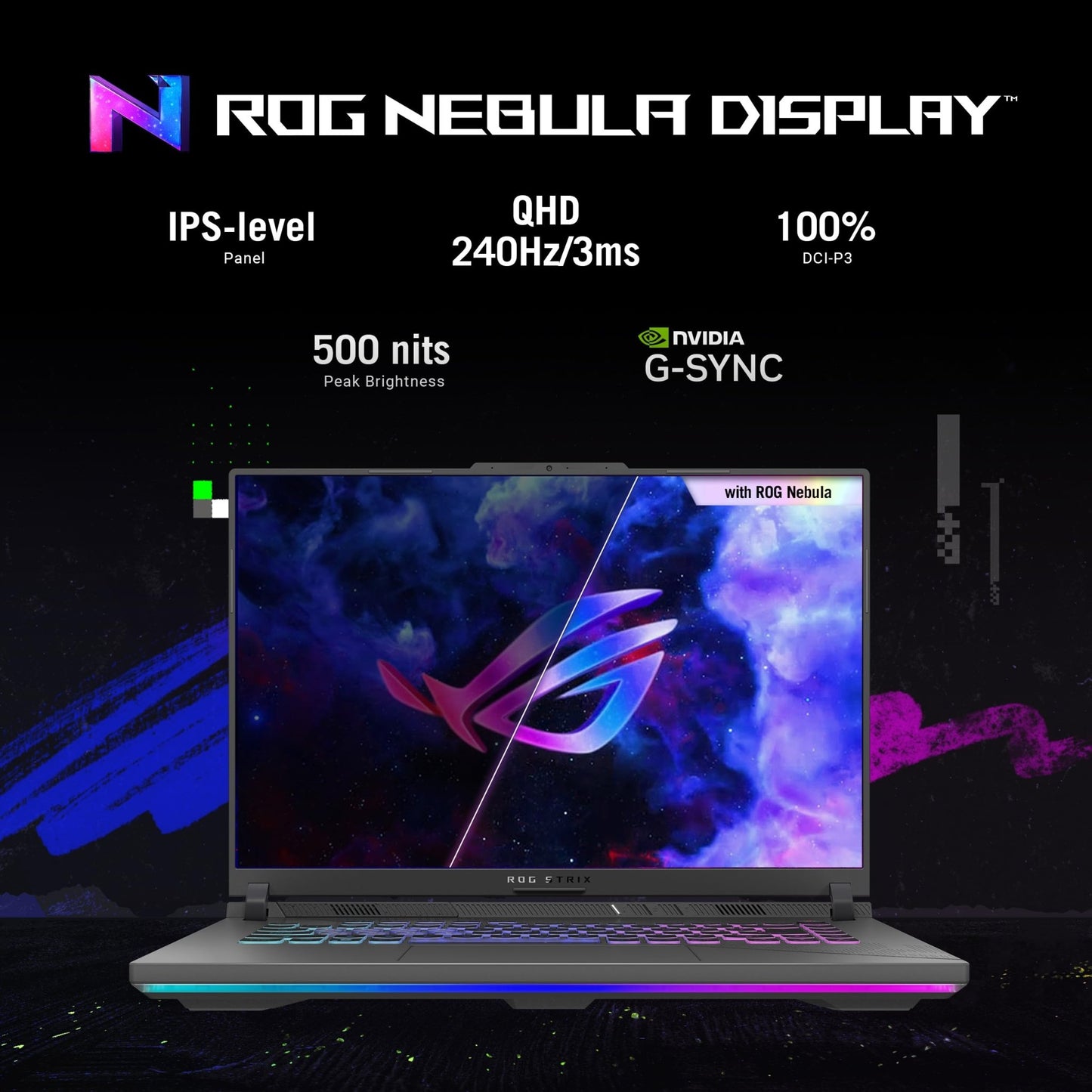 ASUS ROG Strix G16 (2024) Gaming Laptop, 16” ROG Nebula Display 16:10 QHD 240Hz, NVIDIA® GeForce RTX™ 4070, Intel® Core™ i9 - 14900HX, 16GB DDR5 - 5600, 1TB PCIe Gen4 SSD, Wi - Fi 6E, Win 11, G614JIR - AS94 - The One Stop Deals