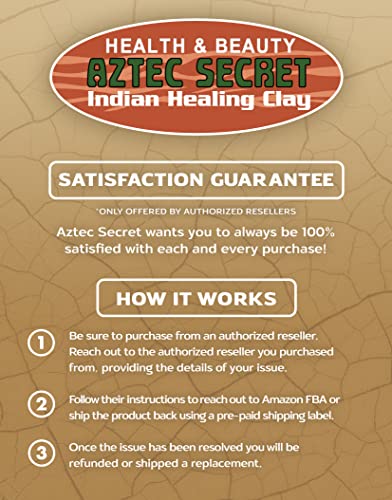 Aztec Secret– Indian Healing Clay 1 lb – Deep Pore Cleansing Facial & Body Mask – The Original 100% Natural Calcium Bentonite Clay – New Version 2 - The One Stop Deals