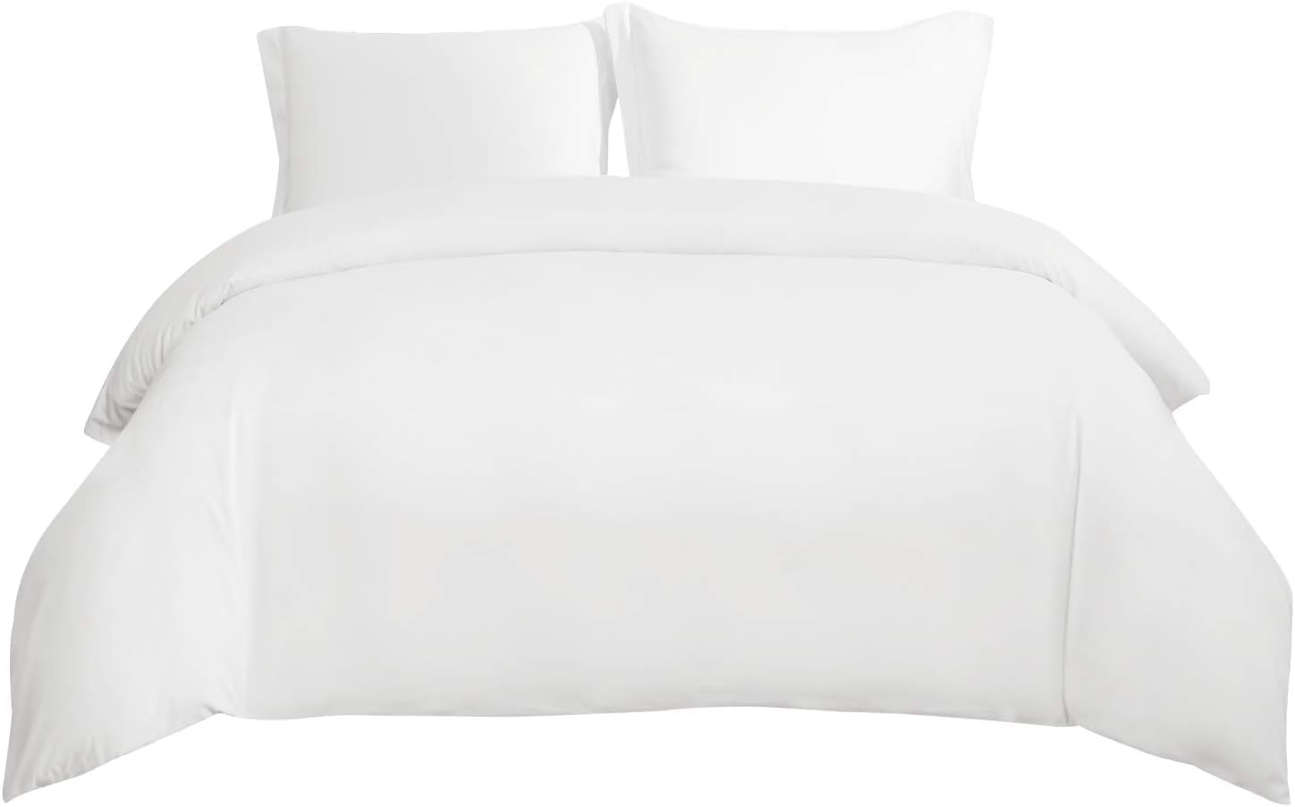 Bedsure White Duvet Cover Queen Size - Soft Double Brushed Bedding Set for Kids & Adults, Zipper Closure, 3 Pieces, Includes 1 Duvet Cover (90"x90") & 2 Pillow Shams, NO Comforter - The One Stop Deals