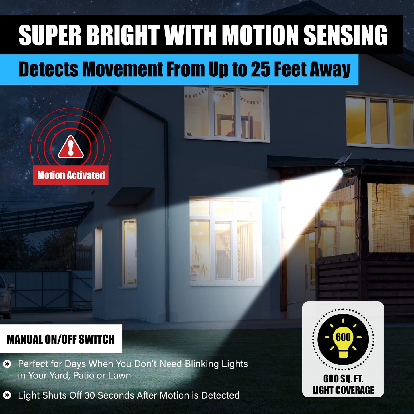 Bell+Howell Bionic Spotlight Motion Solar Spot Lights Outdoor Waterproof, Solar Landscape Lights, Outdoor Solar Yard Lights Weather Resistant, Super Bright LED Lights, for Garden, Lawn As Seen On TV - The One Stop Deals