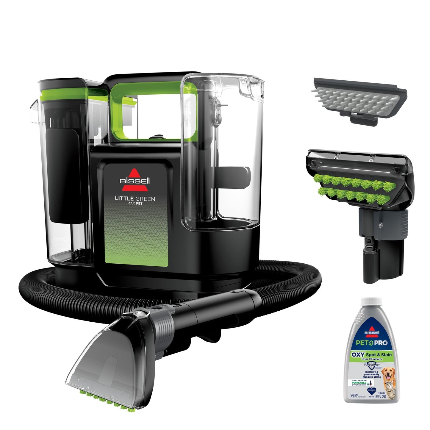 BISSELL® Little Green® Max Pet Portable Carpet and Upholstery Deep Cleaner, Car/Auto Detailer, with Self - Cleaning Tough Stain Tool and Pet Hair Removal Tool (3860) - The One Stop Deals