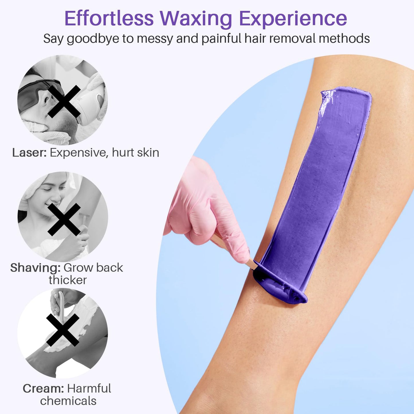 BLITZWAX Brazilian and Bikini Waxing Kit for Women, Hard Wax Warmer for Face, Legs, and Body, At Home Hair Removal Kit, Beginner Friendly, Quick Heating, 28 Accessories - The One Stop Deals