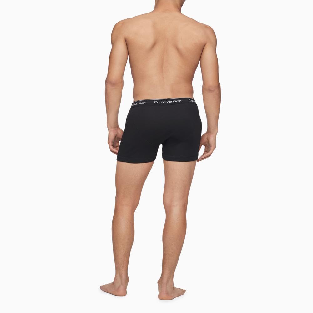 Calvin Klein Men's Cotton Classics 3 - pack Boxer Brief, 3 Black, Medium - The One Stop Deals