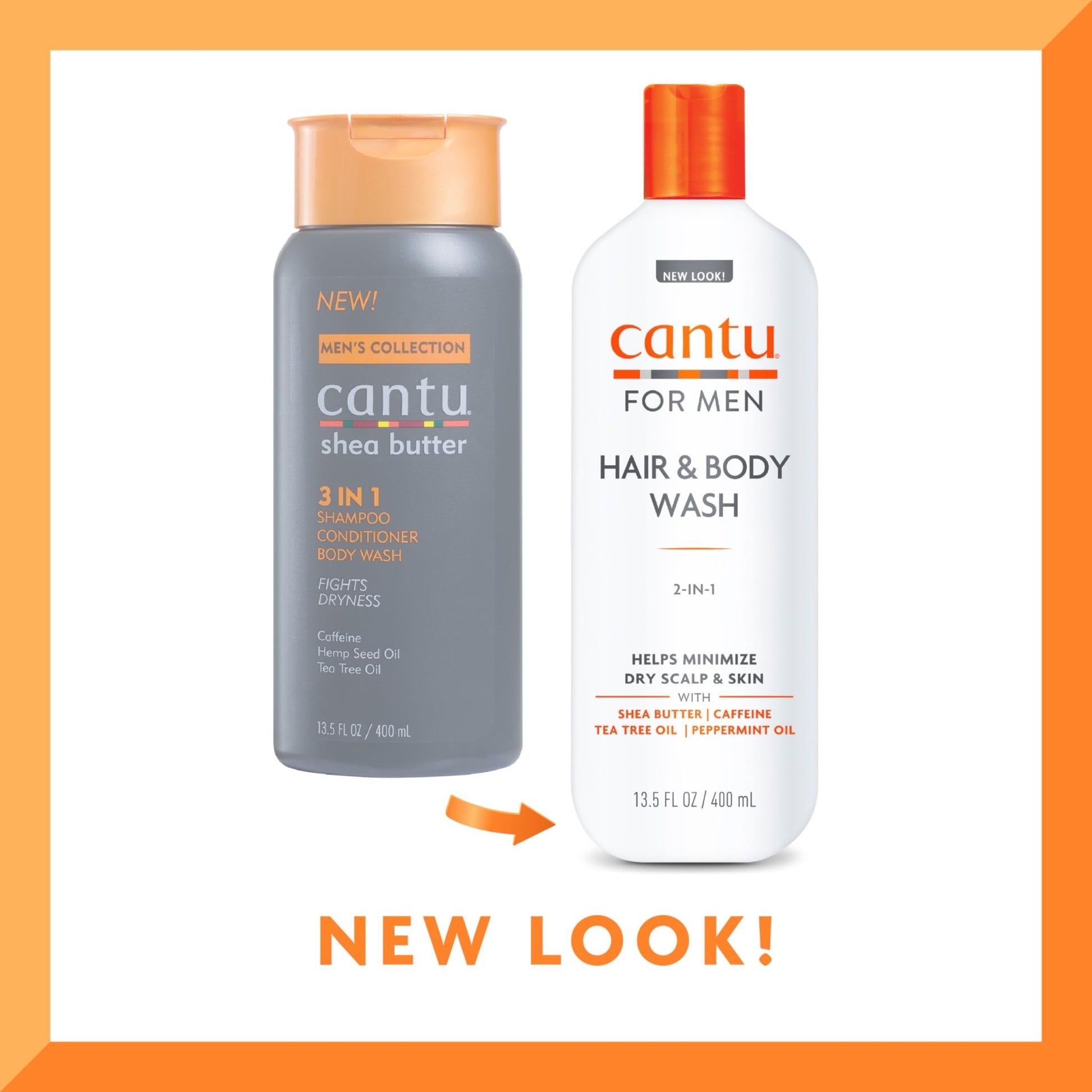 Cantu Men's 3 - in - 1 Shampoo, Conditioner, and Bodywash, 13.5 oz (Packaging May Vary) - The One Stop Deals