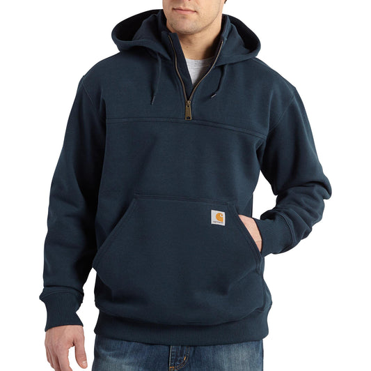 Carhartt Men's Rain Defender Loose Fit Heavyweight Quarter - Zip Sweatshirt, New Navy, Large - The One Stop Deals