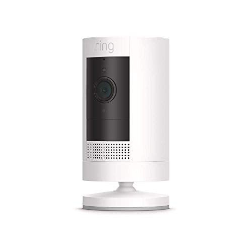 Certified Refurbished Ring Stick Up Cam Battery HD security camera with custom privacy controls, Simple setup, Works with Alexa - White - The One Stop Deals