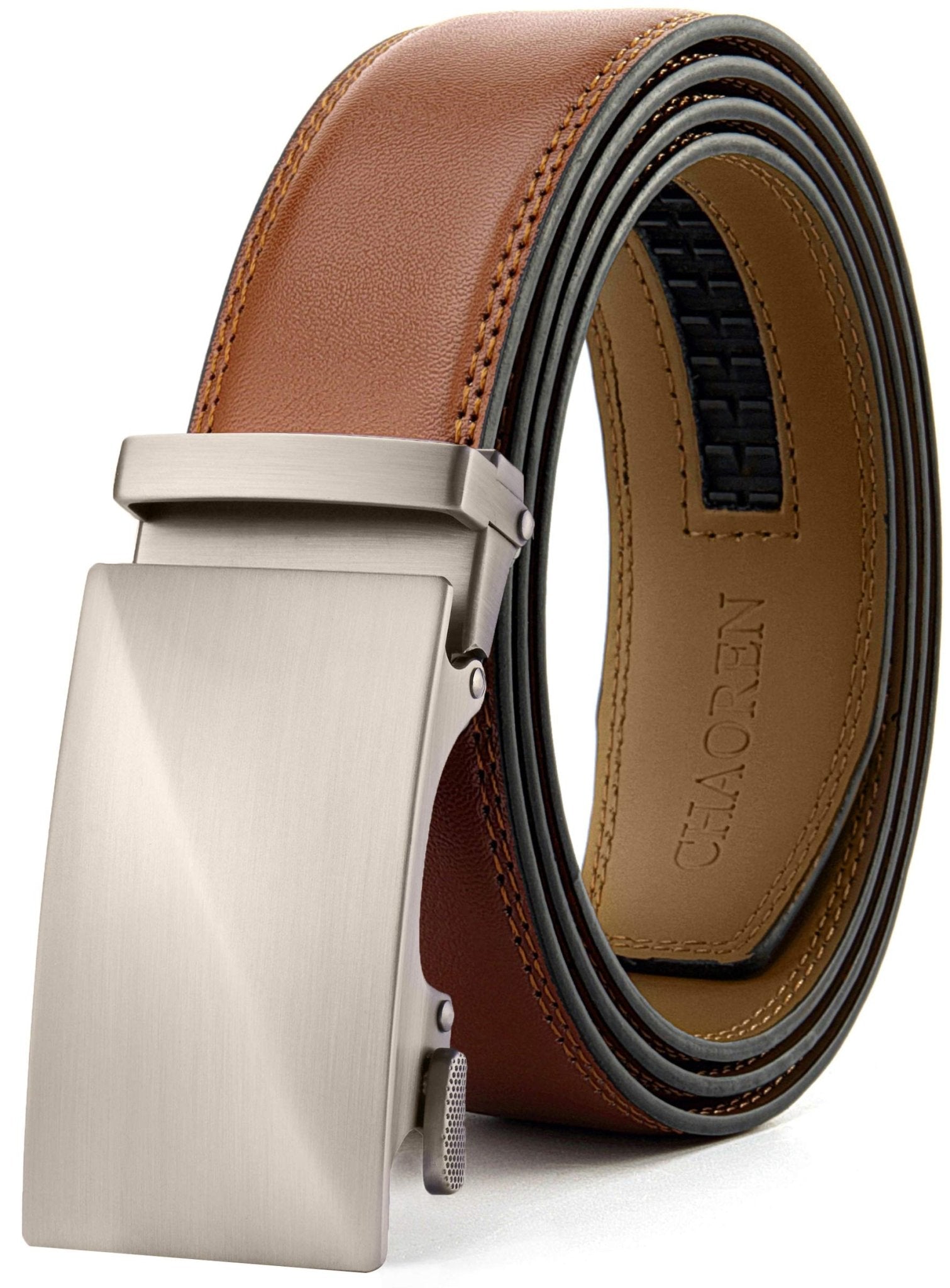 CHAOREN Mens Belt Leather Ratchet Belt - Customizable Fit, Effortless Style (35mm) - The One Stop Deals