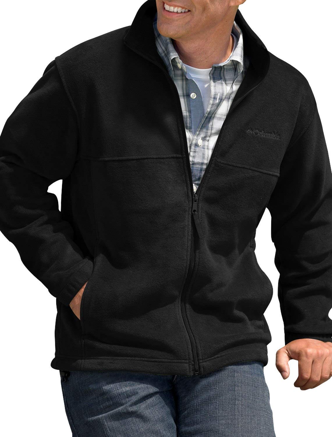 Columbia Men's Steens Mountain 2.0 Full Zip Fleece Jacket, Black, Medium - The One Stop Deals