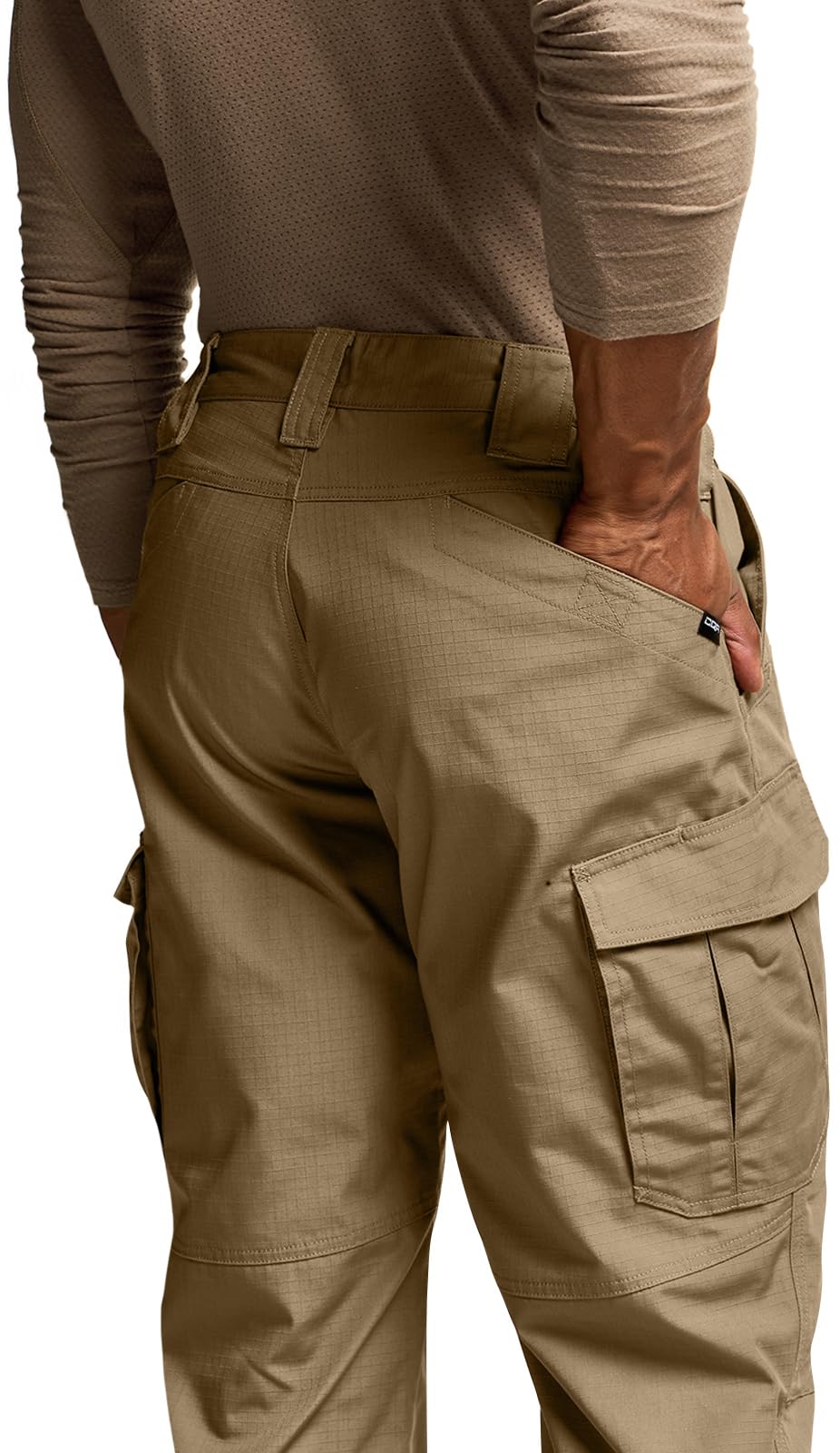 CQR Men's Tactical Pants, Water Resistant Ripstop Cargo Pants, Lightweight EDC Work Hiking Pants, Outdoor Apparel, Raider Mag Pocket Cougar, 32W x 32L - The One Stop Deals