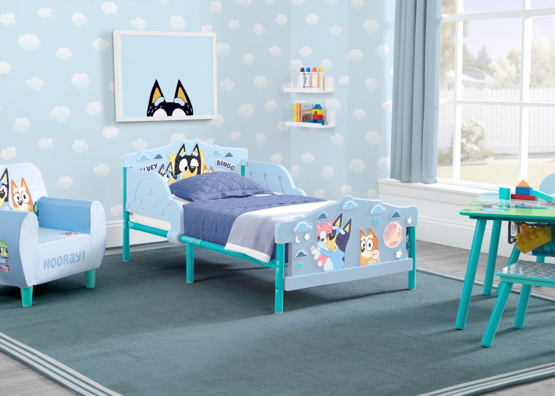 Delta Children - Bluey 3D Toddler Bed, Blue - The One Stop Deals