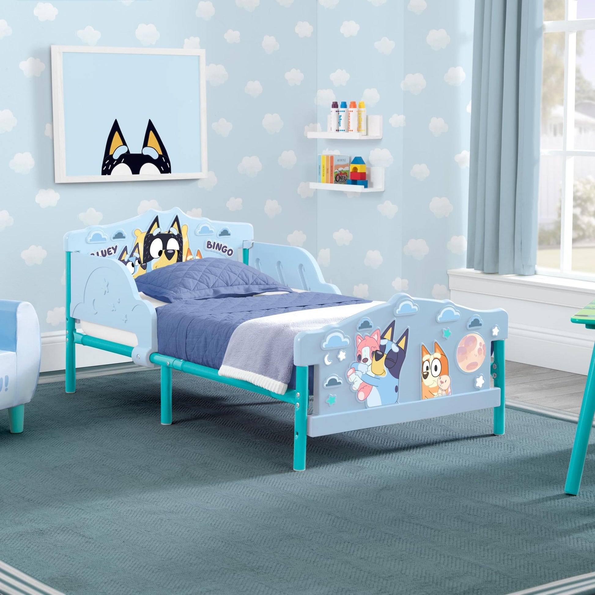 Delta Children - Bluey 3D Toddler Bed, Blue - The One Stop Deals