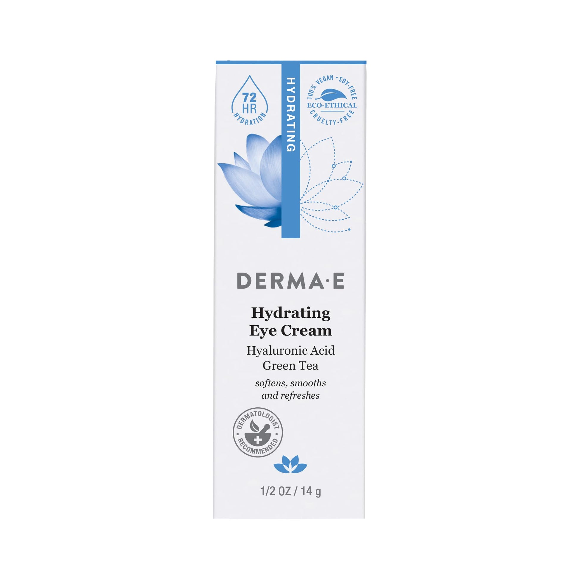 Derma E Hydrating Eye Cream – Firming and Lifting Hyaluronic Acid Treatment - Under Eye and Upper Eyelid Cream Reduces Puffiness and Appearance of Fine Lines, 0.5 oz - The One Stop Deals