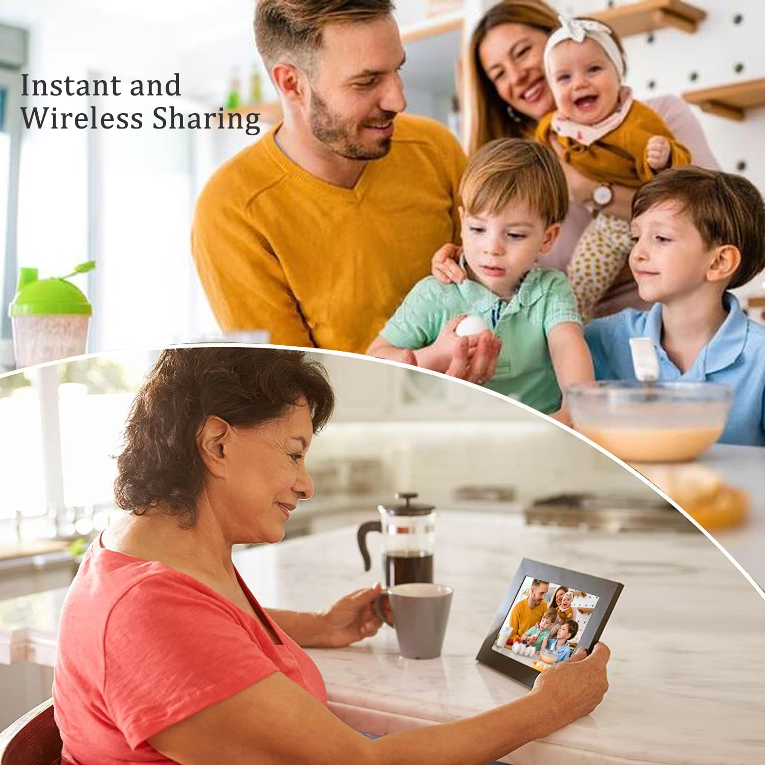 Digital Picture Frame WiFi 10.1 Inch Smart Digital Photo Frame with 1280x800 IPS HD Touch Screen, Auto - Rotate and Slideshow, Easy Setup to Share Photos or Videos Remotely via App from Anywhere - The One Stop Deals