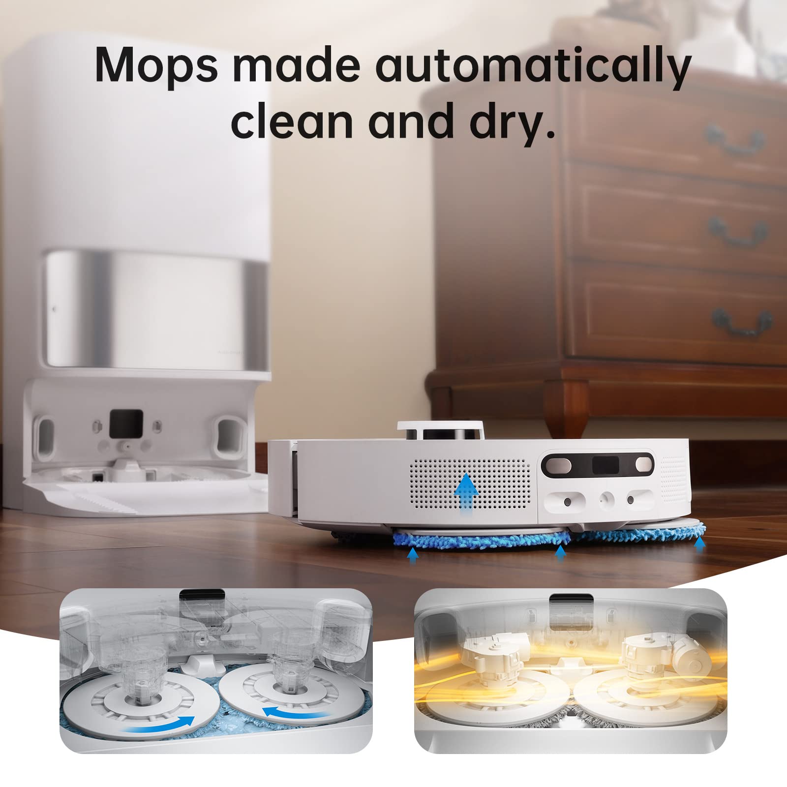 dreame L10s Ultra Robot Vacuum and Mop Combo, Auto Mop Cleaning and Drying, Self - Refilling and Self - Emptying Base for 60 Days of Cleaning, 5300Pa Suction and AI Navigation, Compatible with Alexa - The One Stop Deals