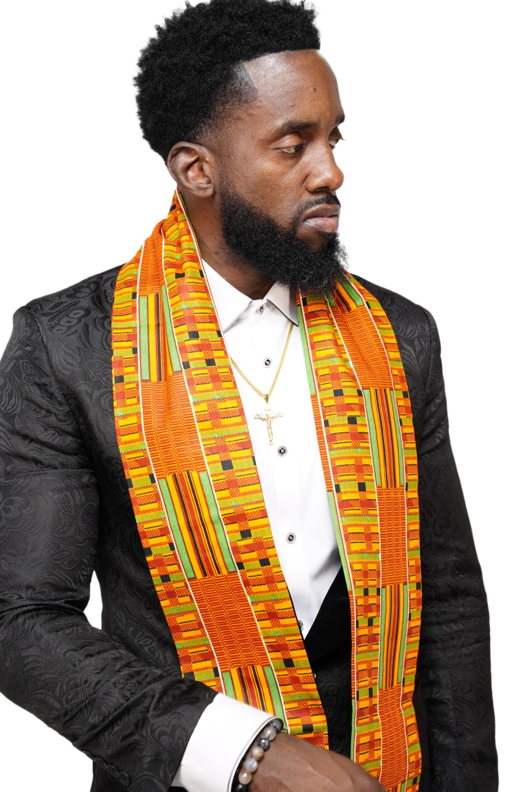 Dupsie's Kente African Print Stole/Sash - Made in Africa Perfect for Graduation Celebrations, Events, and Cultural shows, Choir, Clergy, Church, Schools and more - The One Stop Deals