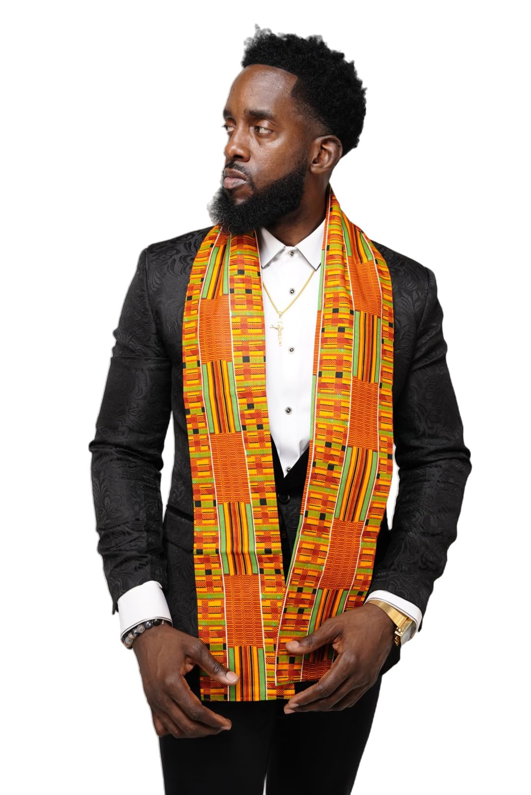 Dupsie's Kente African Print Stole/Sash - Made in Africa Perfect for Graduation Celebrations, Events, and Cultural shows, Choir, Clergy, Church, Schools and more - The One Stop Deals