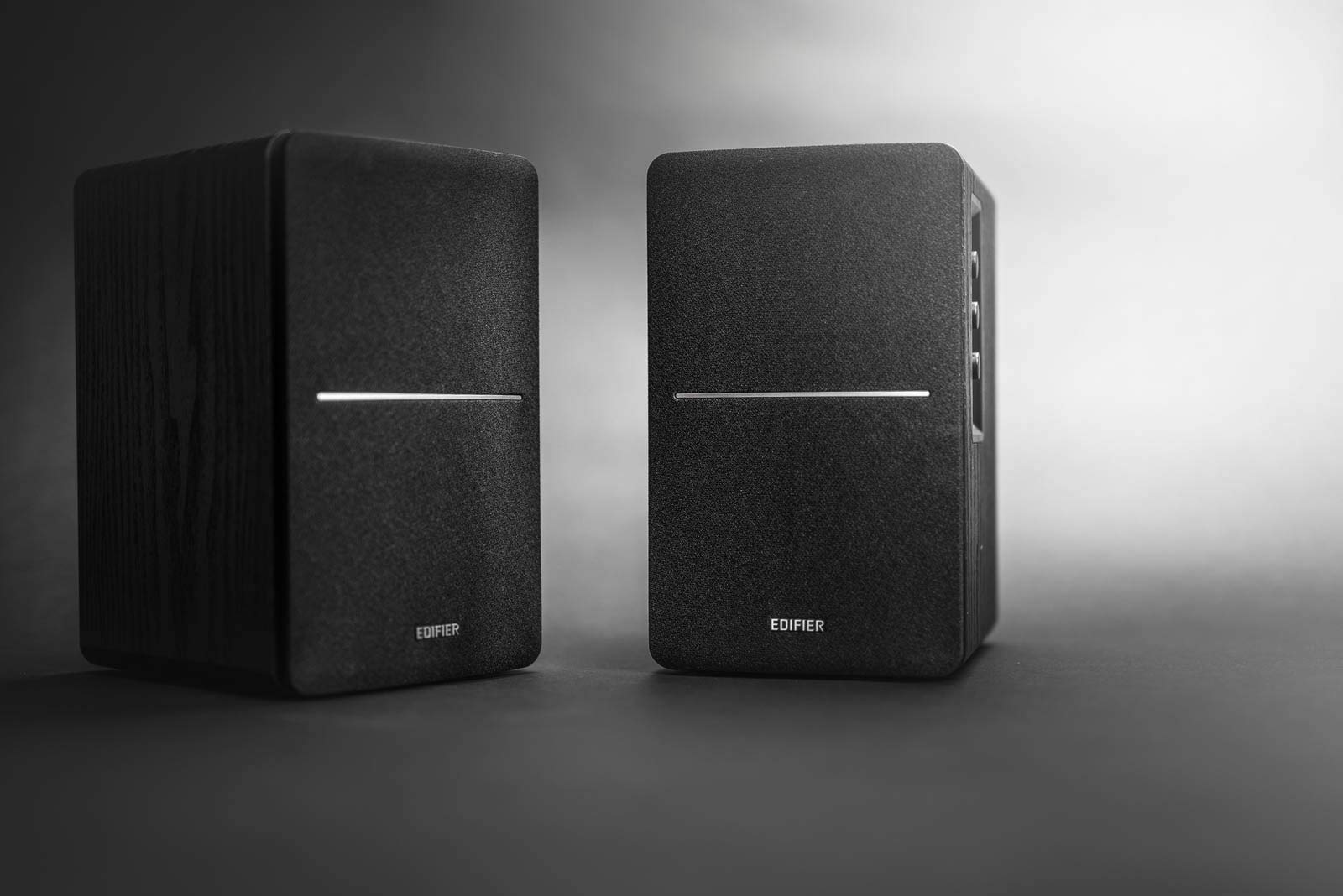 Edifier R1280DB Powered Bluetooth Bookshelf Speakers - Optical Input - Wireless Studio Monitors - 4 Inch Near Field Speaker - 42W RMS - Wood Grain (Black) - The One Stop Deals