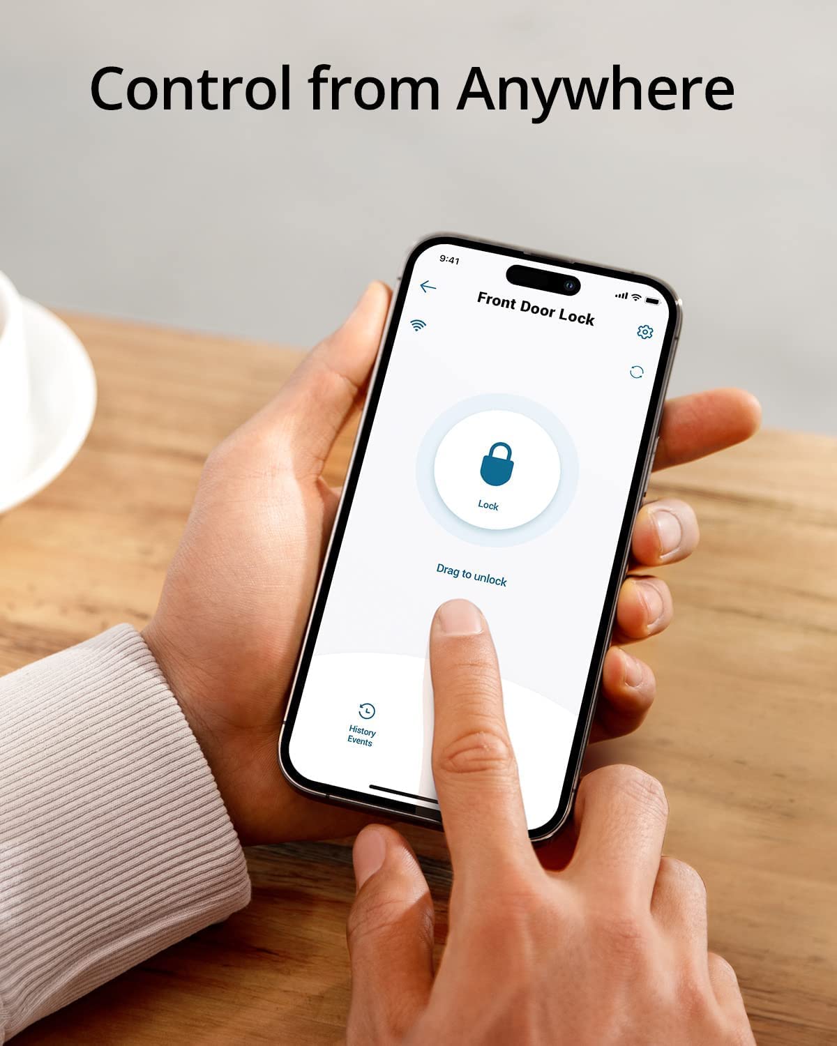 eufy Security Smart Lock C210, Keyless Entry Door Lock, Built - in WiFi Deadbolt, Smart Door Lock, No Bridge Required, Easy Installation, Touchscreen Keypad, App Remote Control, 4 AA Batteries Included - The One Stop Deals