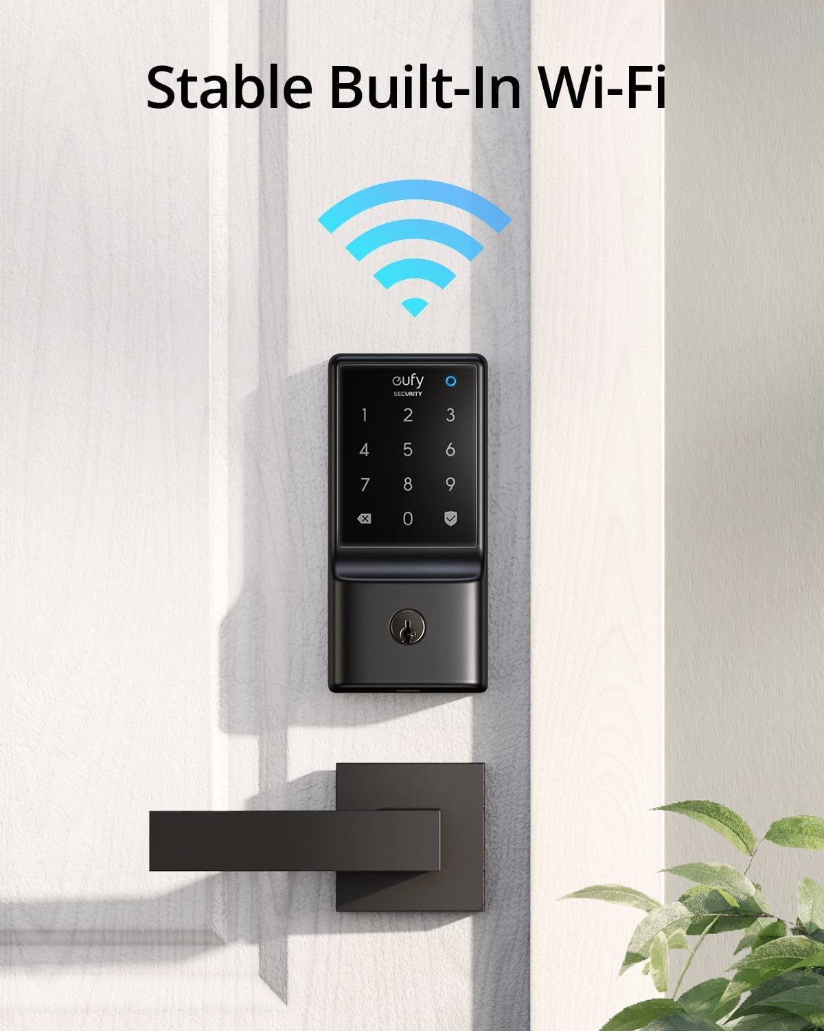 eufy Security Smart Lock C210, Keyless Entry Door Lock, Built - in WiFi Deadbolt, Smart Door Lock, No Bridge Required, Easy Installation, Touchscreen Keypad, App Remote Control, 4 AA Batteries Included - The One Stop Deals