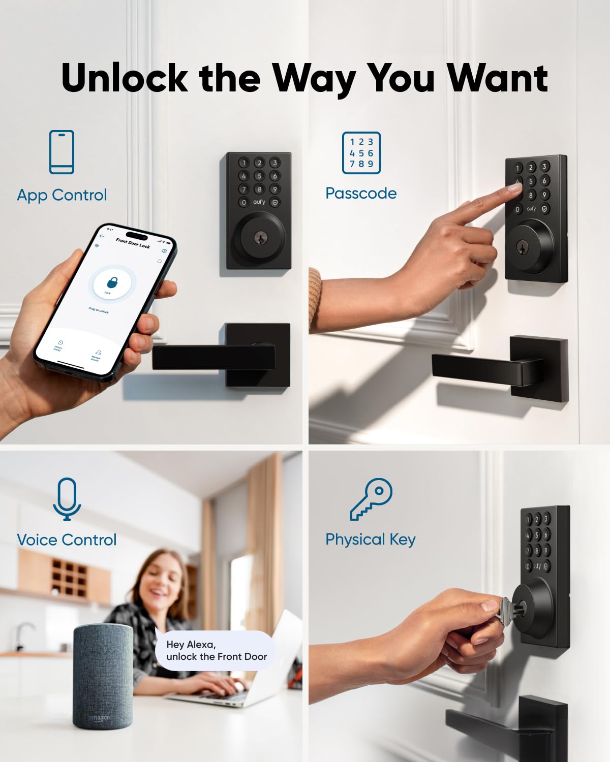 eufy Security Smart Lock C30, Keyless Entry Door Lock, Built - in WiFi Deadbolt, Smart Lock for Front Door, No Bridge Required, Easy Installation, App Remote Control, Auto Lock - The One Stop Deals