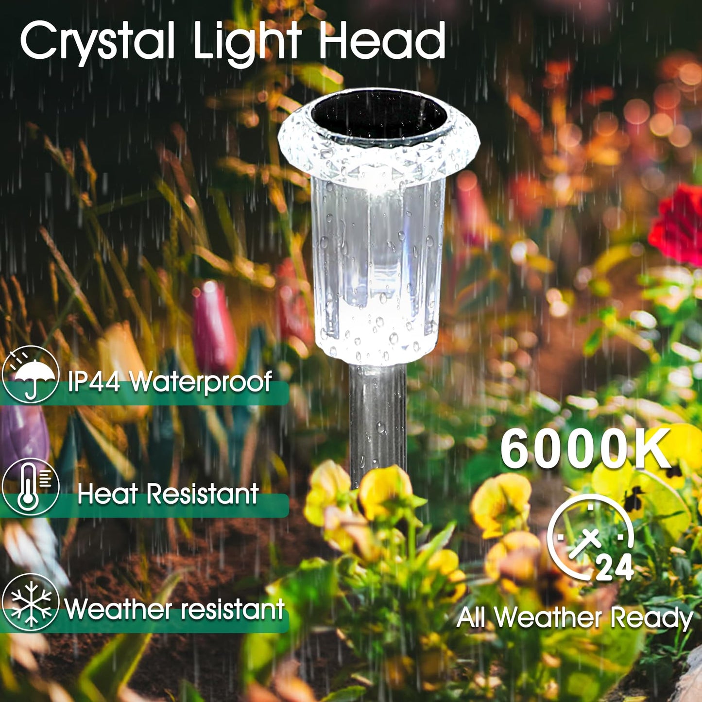 Eyrosa Solar Outdoor Lights, 10 Pack Waterproof Stainless Steel Solar Stake Lights for Pathway Garden Yard Path Walkway Driveway Lawn Patio Outside Decor, Cool White - The One Stop Deals