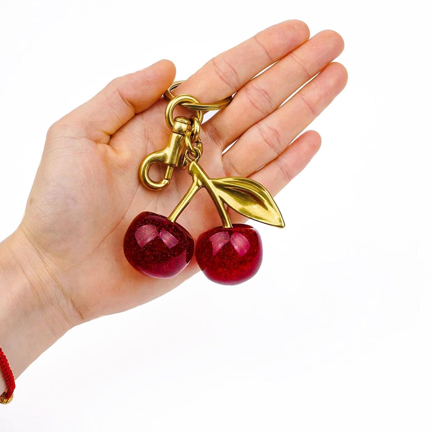 FASTFAIRY Keychain Cherry Bag Charms Purse: Key Chains Women Cute - Car keyrings leather handbags - Valentines Day Gifts - The One Stop Deals