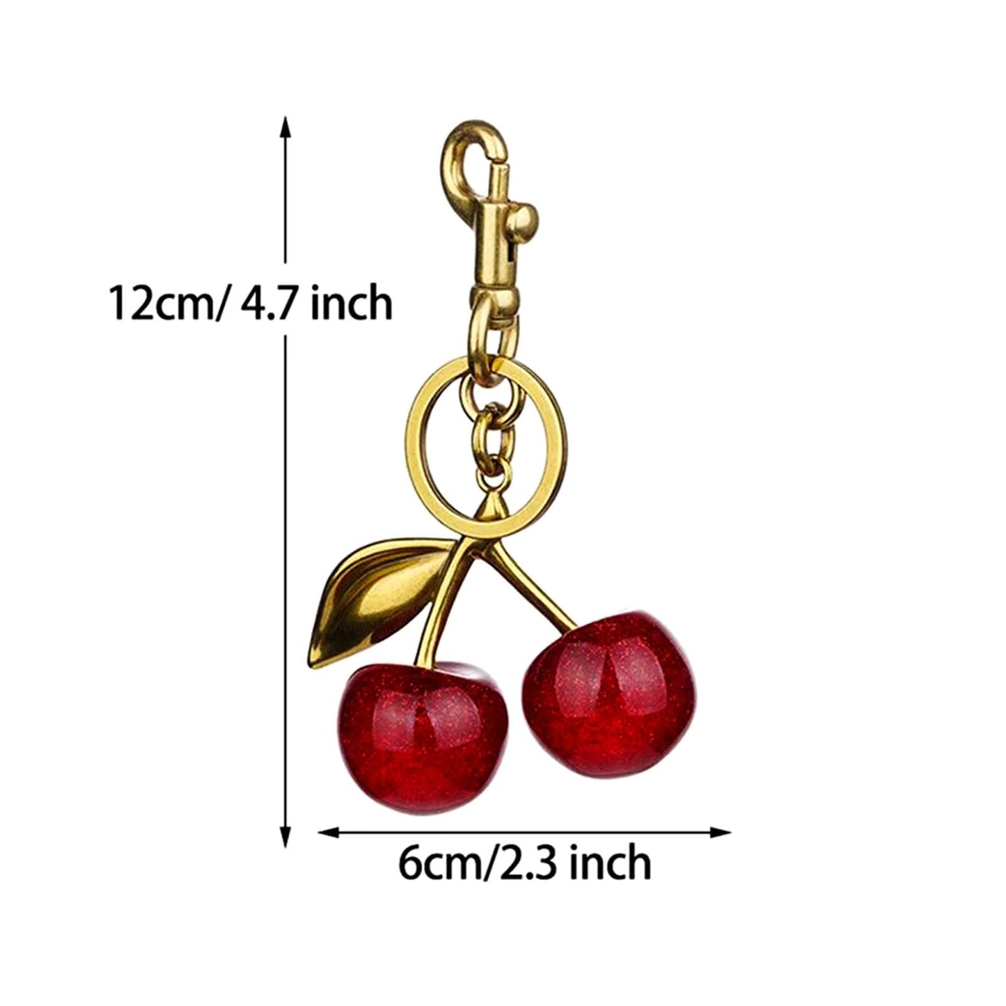 FASTFAIRY Keychain Cherry Bag Charms Purse: Key Chains Women Cute - Car keyrings leather handbags - Valentines Day Gifts - The One Stop Deals