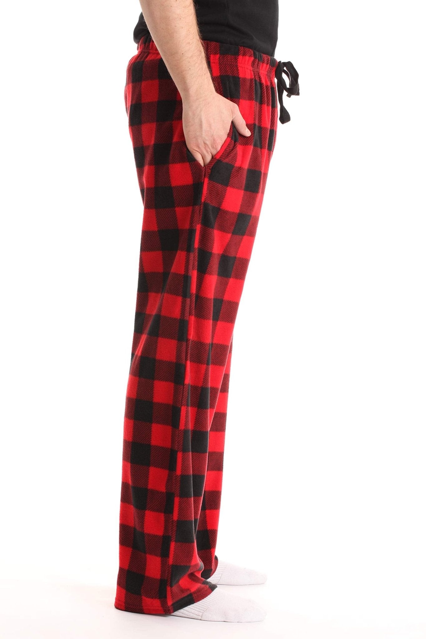 #FollowMe 45902 - 1A - M Polar Fleece Pajama Pants for Men/Sleepwear/PJs, Red Buffalo Plaid, Medium - The One Stop Deals