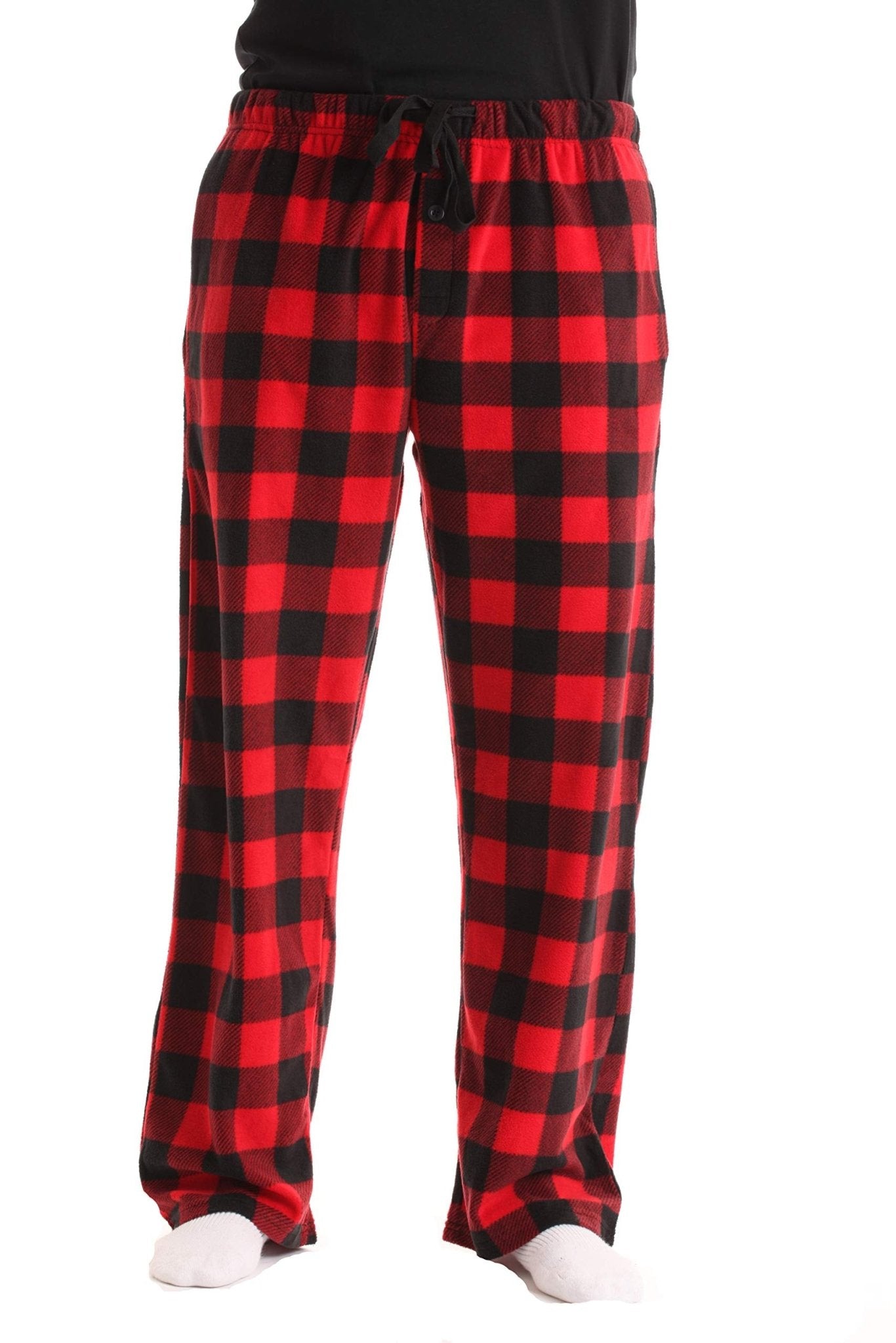 #FollowMe 45902 - 1A - M Polar Fleece Pajama Pants for Men/Sleepwear/PJs, Red Buffalo Plaid, Medium - The One Stop Deals