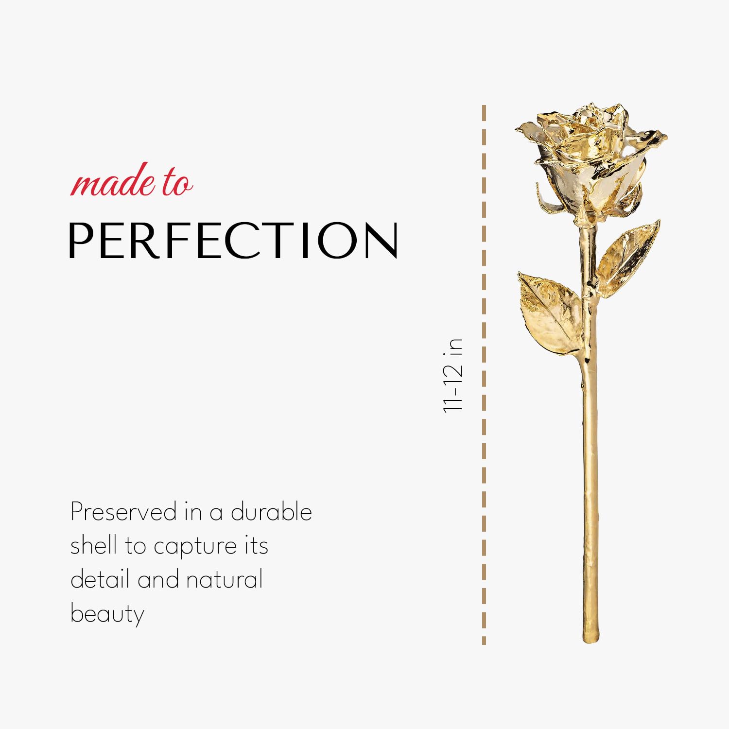 Forever Rose Real 24K Gold Dipped Rose & Clear Glass Bud Vase | Genuine, One of A Kind, and Hand Dipped 24K Gold Rose | Everlasting Forever Flower | Romantic Gift for Women and Man - The One Stop Deals