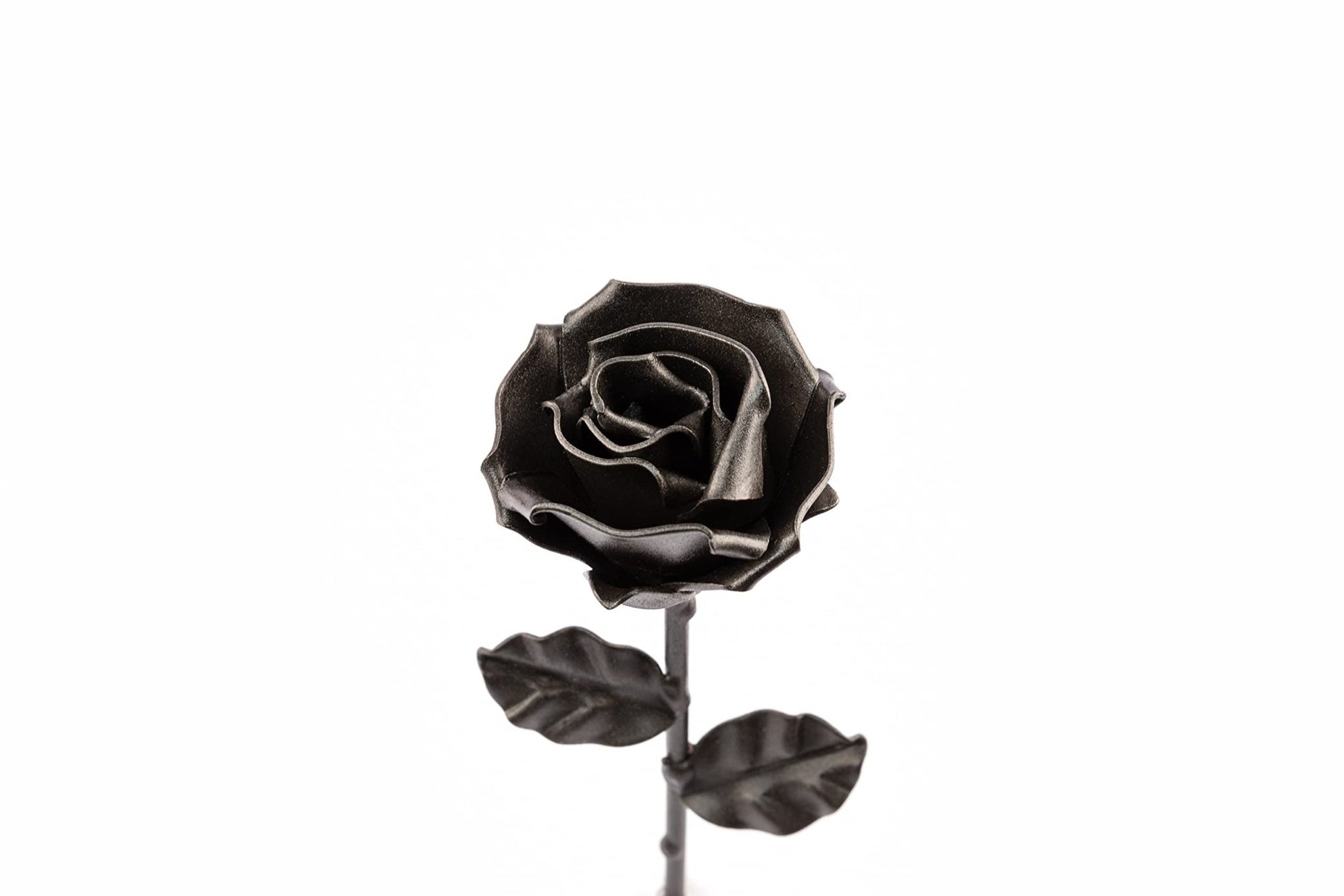 Forging Art Bcn® Hand Forged Eternal Wrought Iron Rose (Black) - The One Stop Deals