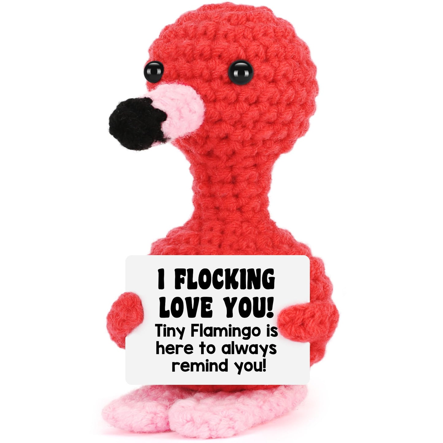 Funny Flamingo I Love You Gifts Mothers Day Birthday Gifts for Her Girlfriend Wife Romantic Anniversary Women Gifts for Couple Easter Basket Stuffers Handmade Crochet Animals Flamingo Lover Gifts - The One Stop Deals