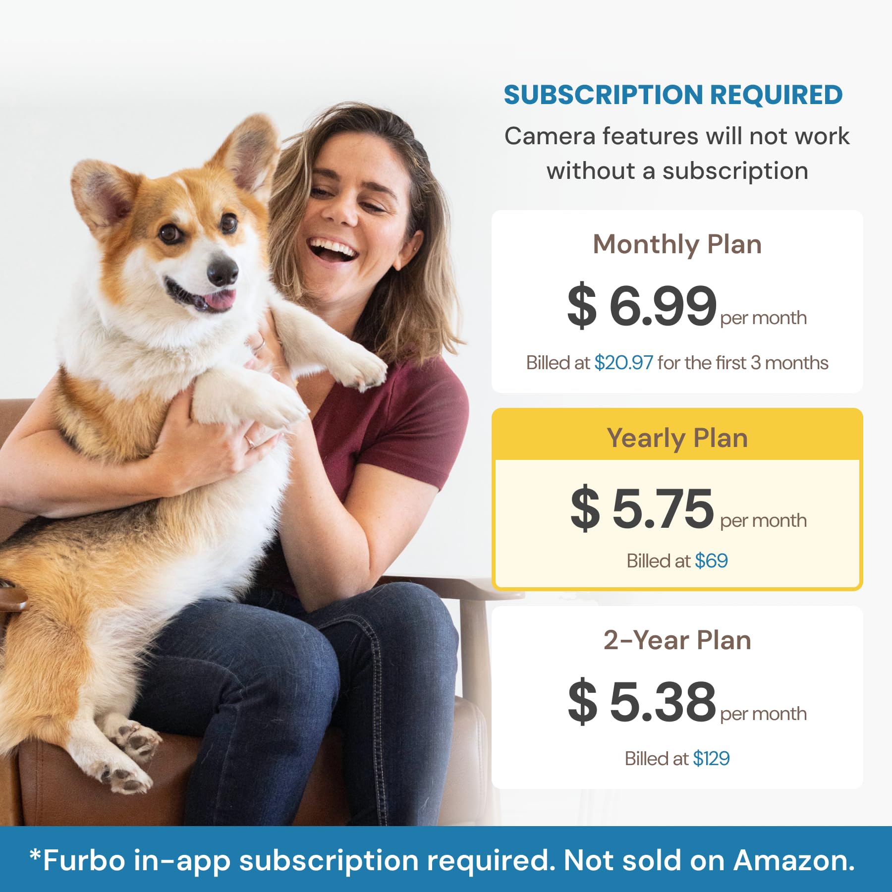 Furbo 360° Dog Camera + Nanny Bundle: Home Security & Dog Safety Alerts, Rotating Pet Treat Dispenser Camera with Speaker, Smart Home Indoor Cam w Phone App (Additional Subscription Required at Setup) - The One Stop Deals