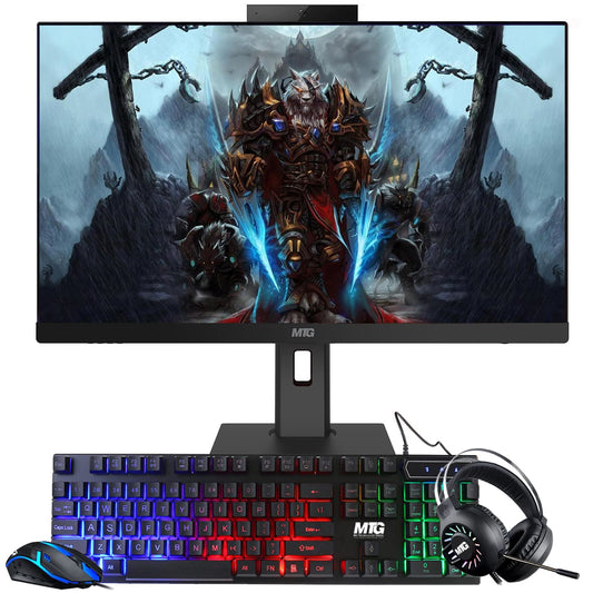 Gaming All in one PC 24 Inch FHD Touchscreen, MTG Yama, Intel Core i5 10th Gen, 32GB RAM, 240GB NVME | 1TB SSD, NVIDIA GT 730 4GB DDR3 Graphics, Webcam, RGB Combo, Windows 11 Home - The One Stop Deals