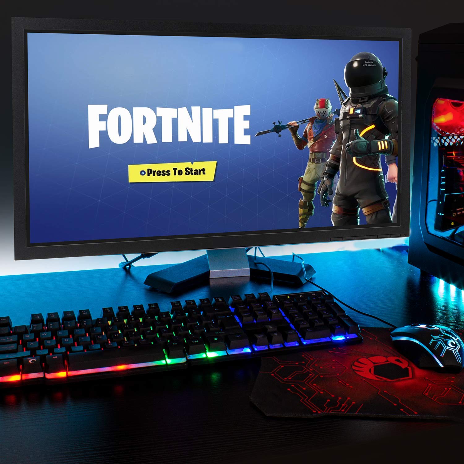 Gaming Keyboard and Mouse and Mouse pad and Gaming Headset, Wired LED RGB Backlight Bundle for PC Gamers and Xbox and PS4 Users - 4 in 1 Edition Hornet RX - 250 - The One Stop Deals