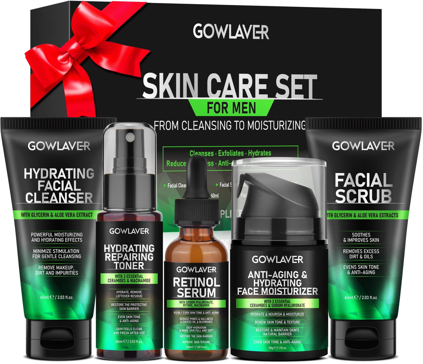 Gifts for Men,Skin Care for Men,Hydrates Reduces Dullness Anti - Aging Mens Skin,Birthday Gifts Fathers Day Gifts Valentines for Men Him Dad Boyfriend Husband,Christmas Stocking Stuffers for Men - The One Stop Deals