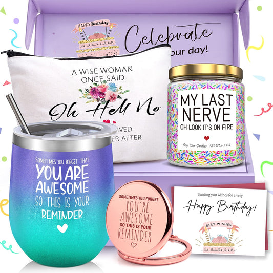 Gifts for Women, Birthday Gifts for Women, Happy Birthday Gifts Basket for Women, Gift Set for Best Friends Female Women Sister Mom Wife Her Girlfriend Coworker Bestie Bff - The One Stop Deals