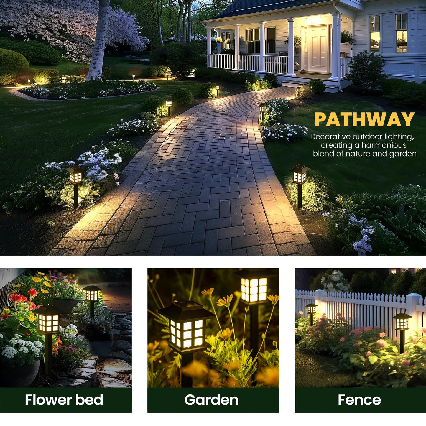 GIGALUMI Solar Outdoor Lights,12 Pack LED Solar Lights Outdoor Waterproof, Solar Walkway Lights Maintain 10 Hours of Lighting for Your Garden, Landscape, Path, Yard, Patio, Driveway - The One Stop Deals